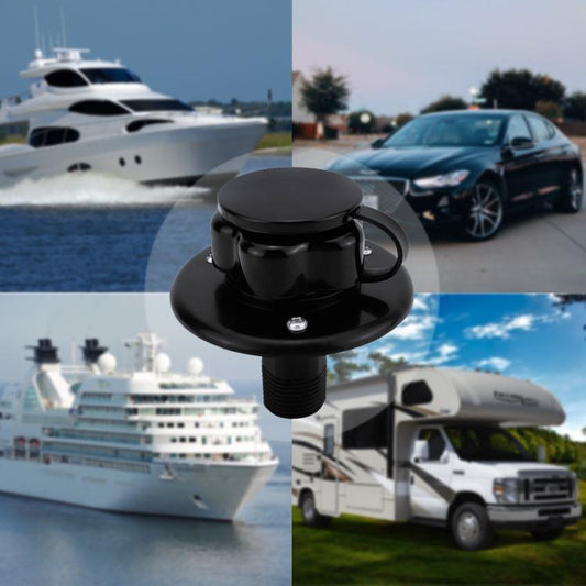 RV Ship Flange Threaded Leak-proof Water Inlet Connector Check Valve, Black 1, Black 2, Black 3, White 1, White 2, White 3