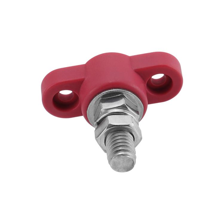 12V RV Yacht M10 Single Pole Battery Terminal, Red, Black, Red Black Pair