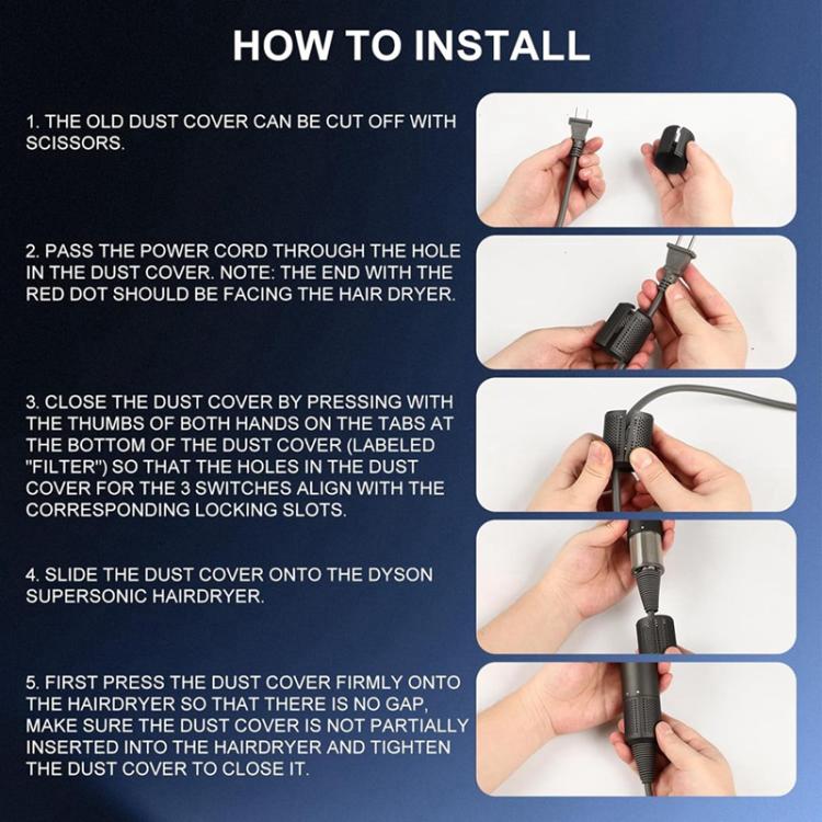 For Dyson HD01 / HD03 / HD08 / HD15 Hair Dryer Open Design Outer Filter Cover Replacement Parts, Open Outer Filter Silver, Open Outer Filter Black, Open Outer Filter Rose Red