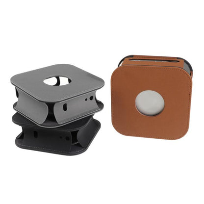 For Mac Mini M4 / M4 Pro Computer Host Dustproof Leather Case Shockproof Protective Cover