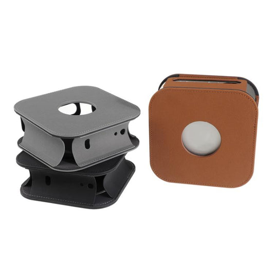 For Mac Mini M4 / M4 Pro Computer Host Dustproof Leather Case Shockproof Protective Cover