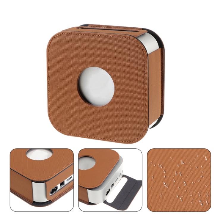 For Mac Mini M4 / M4 Pro Computer Host Dustproof Leather Case Shockproof Protective Cover