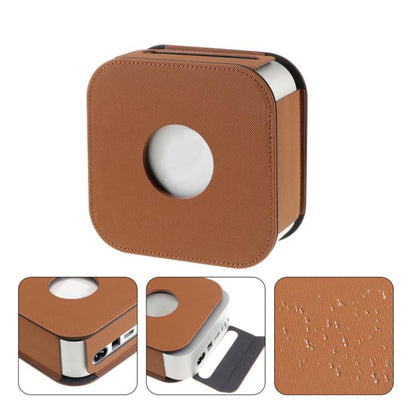 For Mac Mini M4 / M4 Pro Computer Host Dustproof Leather Case Shockproof Protective Cover