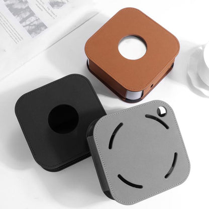 For Mac Mini M4 / M4 Pro Computer Host Dustproof Leather Case Shockproof Protective Cover