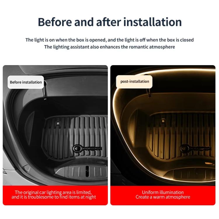 For Tesla Model 3 / Y Front Trunk Atmosphere Decorative Lights Welcome Light Bar