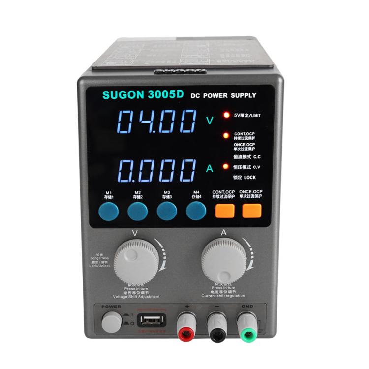 جهاز قياس إمداد الطاقة الرقمي SUGON 3005D، مزود طاقة عالي الطاقة منظم، قابس الاتحاد الأوروبي، قابس الولايات المتحدة
