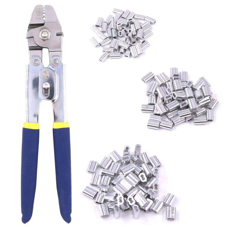 Pince à sertir pour la pêche en mer, haute précision, pour fil et corde, SJ-255, SJ-255 + 150pcs, SJ-255 +300pcs