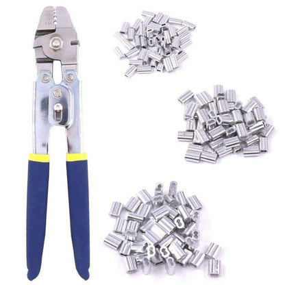 Pince à sertir pour la pêche en mer, haute précision, pour fil et corde, SJ-255, SJ-255 + 150pcs, SJ-255 +300pcs