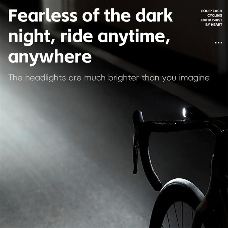 WEST BIKING Bicycle Waterproof TYPE-C Rechargeable High-Brightness Headlight, Regular, Digital Battery Display