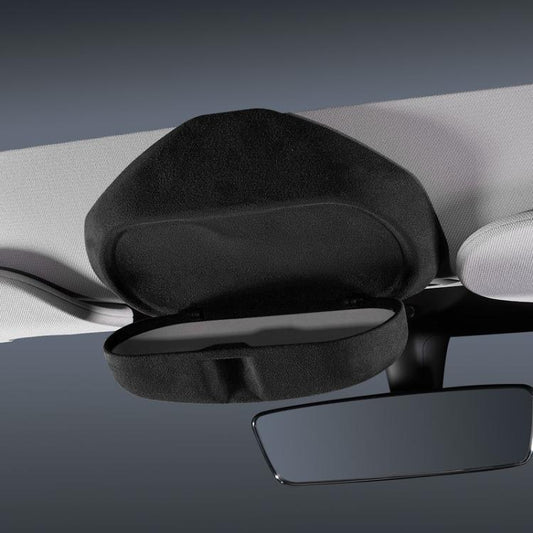 For Tesla Suede Leather Glasses Storage Box, 2024 Model 3 Beige, 2024 Model 3 Black, Model Y Beige, Model Y Black, Model 3 Beige, Model 3 Black