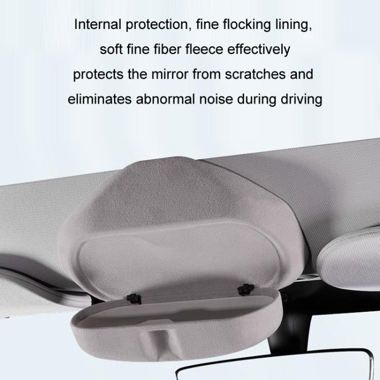 For Tesla Suede Leather Glasses Storage Box, 2024 Model 3 Beige, 2024 Model 3 Black, Model Y Beige, Model Y Black, Model 3 Beige, Model 3 Black