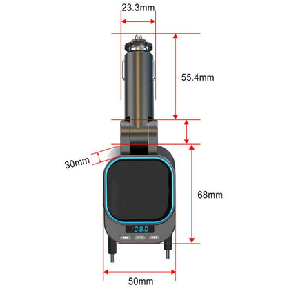 Dual Retractable Cable Car Charger Automobile Bluetooth MP3 Player, BC97