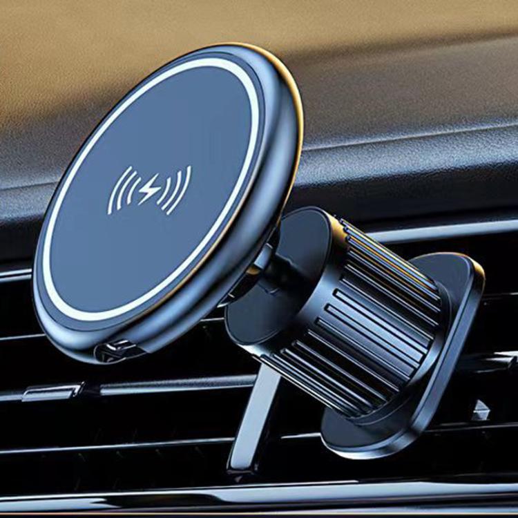 15W Car Magnetic Wireless Charging Phone Holder Alloy Base