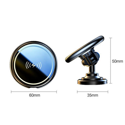 15W Car Magnetic Wireless Charging Phone Holder Alloy Base