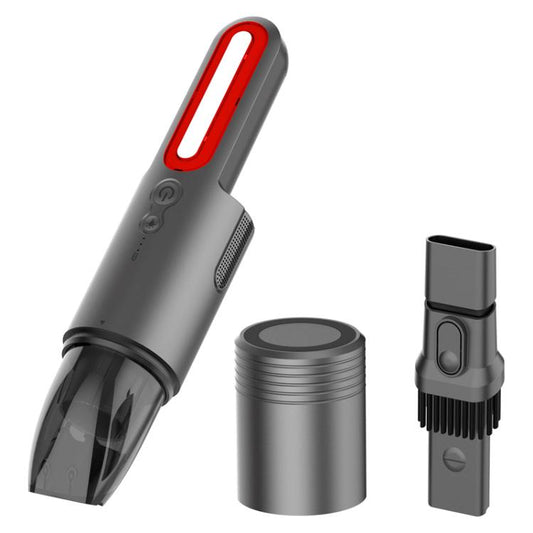 Mini aspirateur de voiture portable puissant avec lumière clignotante LED et éclairage extérieur, V8