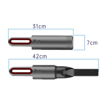 Car Mini Portable Powerful Suction LED Flashing Warning Light Outdoor Lighting Vacuum Cleaner, V8