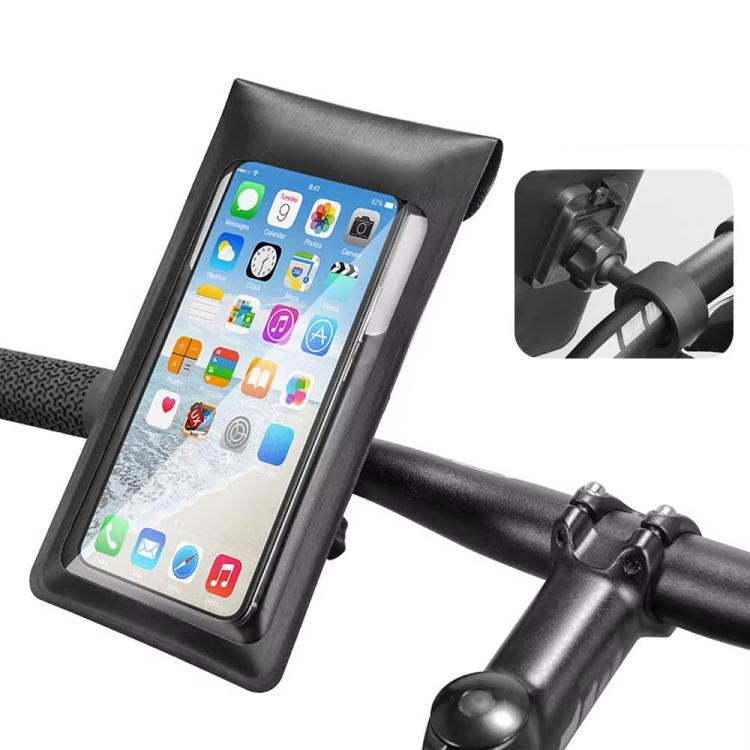 Support de montage pour sac de téléphone étanche pour vélo Rotation à 360 degrés Support de téléphone portable pour moto, modèle de guidon, modèle de rétroviseur