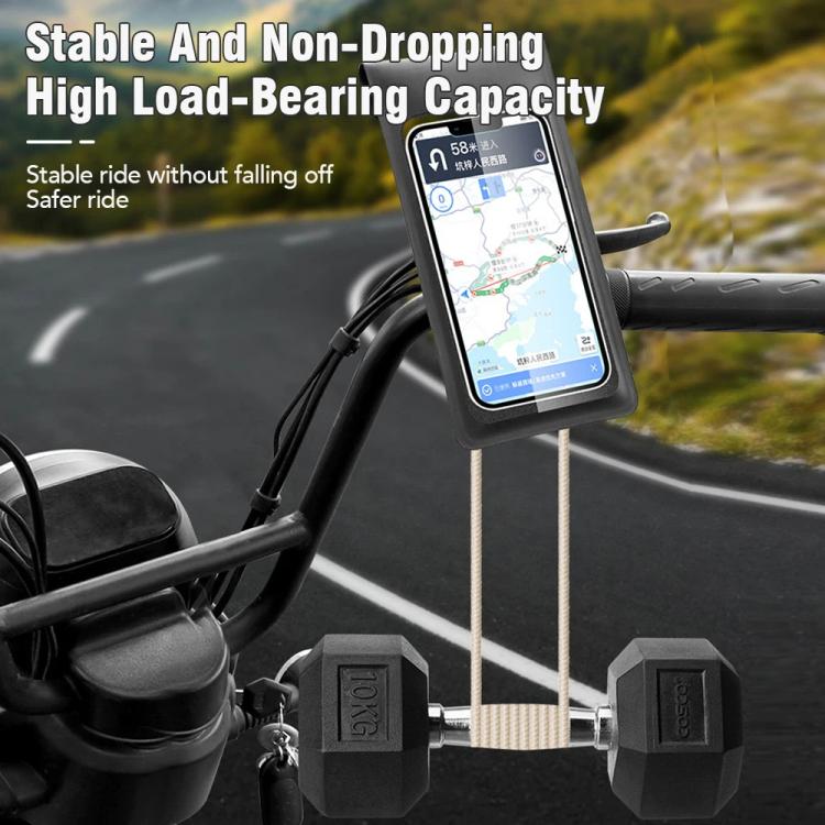 Support de montage pour sac de téléphone étanche pour vélo Rotation à 360 degrés Support de téléphone portable pour moto, modèle de guidon, modèle de rétroviseur