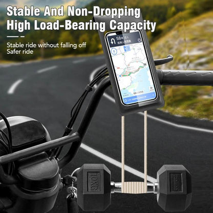 Support de montage pour sac de téléphone étanche pour vélo Rotation à 360 degrés Support de téléphone portable pour moto, modèle de guidon, modèle de rétroviseur