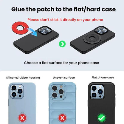 Bicycle Motorcycle Snap-On Mobile Phone Holder With Magnetic Ring