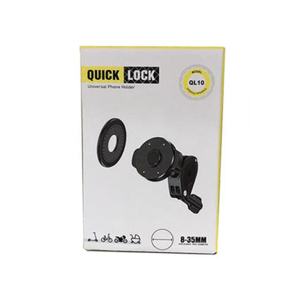 Bicycle Motorcycle Snap-On Mobile Phone Holder With Magnetic Ring