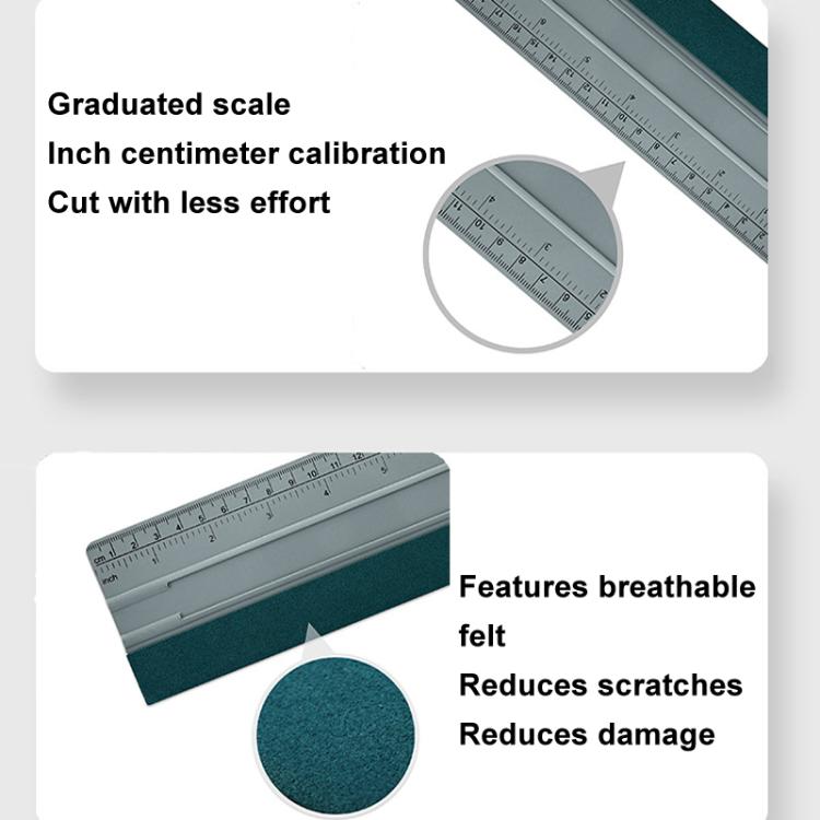 With Scale Auto Film Scraper Long Square Wallpaper Scraping Tool, 15cm, 19cm, 24cm, 29cm
