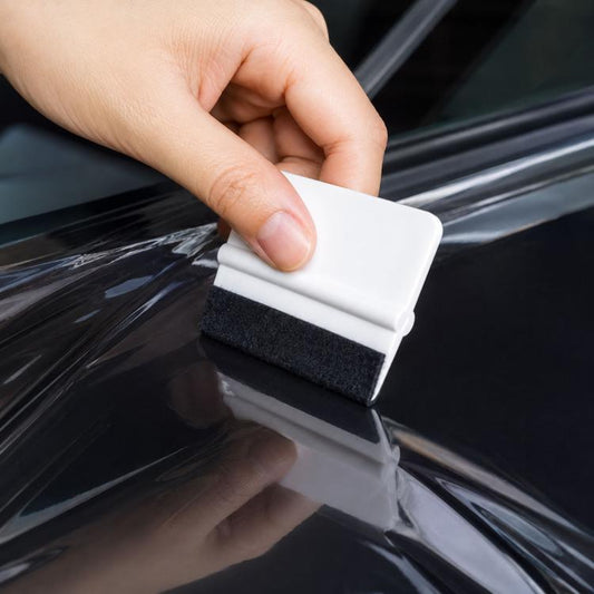 Outil de pose de film pour voiture, petit grattoir anti-rayures, lot de 5 avec feutre