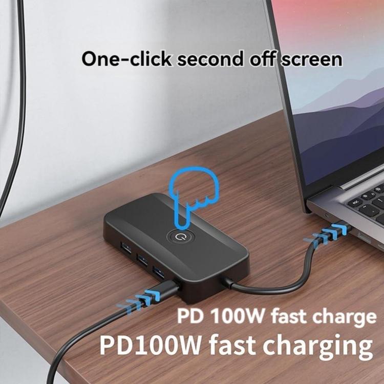 5-In-1 Wireless Casting Dock PD100W Fast Charger USB-C Docking Station, 5-In-1