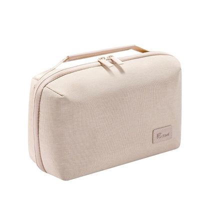 Business Trip Double Layer RPET Digital Cable Storage Bag Bluetooth Earphone Storage Organizer Handbag