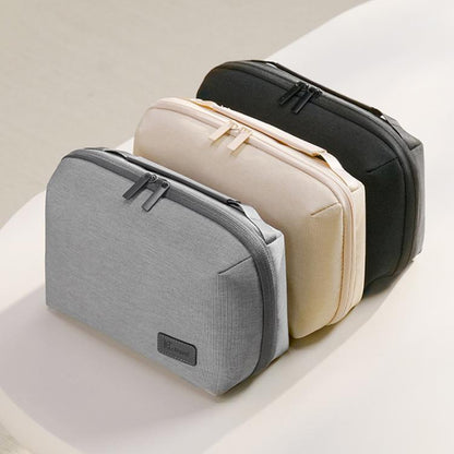 Business Trip Double Layer RPET Digital Cable Storage Bag Bluetooth Earphone Storage Organizer Handbag