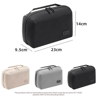 Business Trip Double Layer RPET Digital Cable Storage Bag Bluetooth Earphone Storage Organizer Handbag