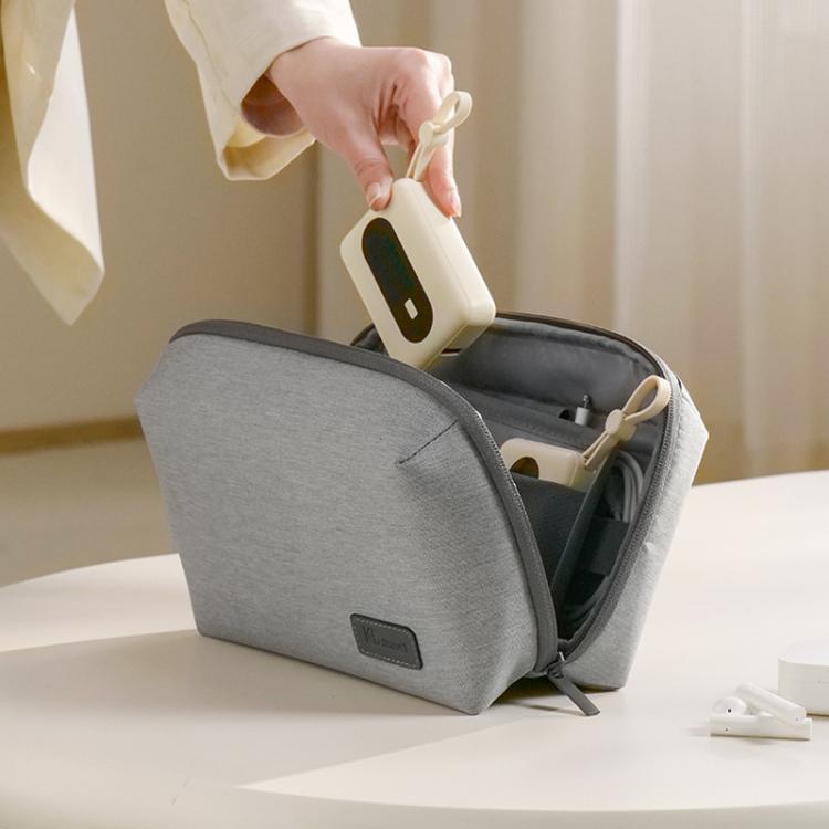 Business Trip Double Layer RPET Digital Cable Storage Bag Bluetooth Earphone Storage Organizer Handbag
