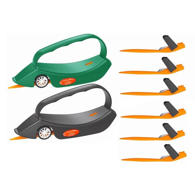 NBJ1 Roll Wrapping Paper Cutter with Handle Paper Cutter, Black, Green