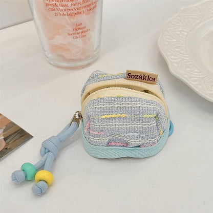 Sozakka Wireless Bluetooth Earphone Protective Case Cute Portable Storage Soft Cloth Case