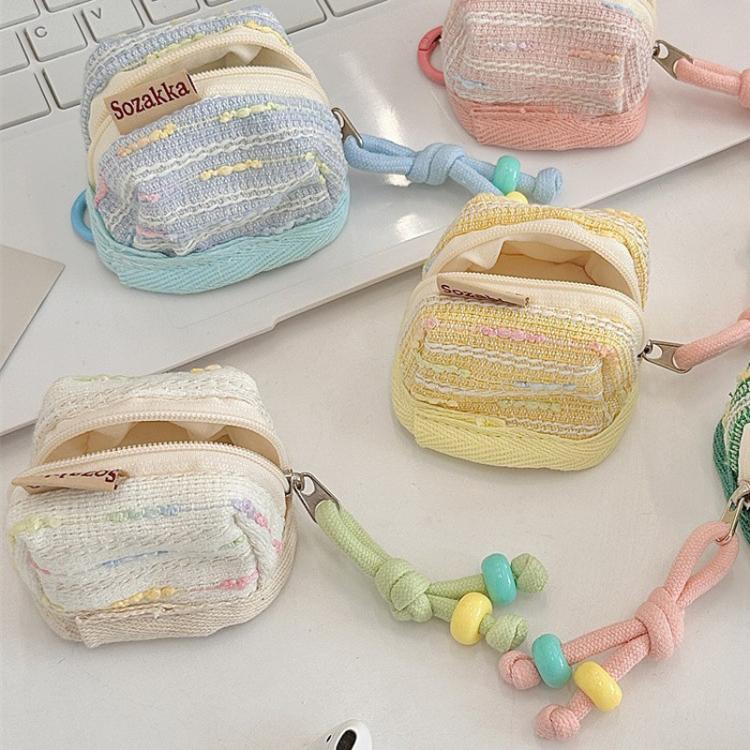 Sozakka Wireless Bluetooth Earphone Protective Case Cute Portable Storage Soft Cloth Case