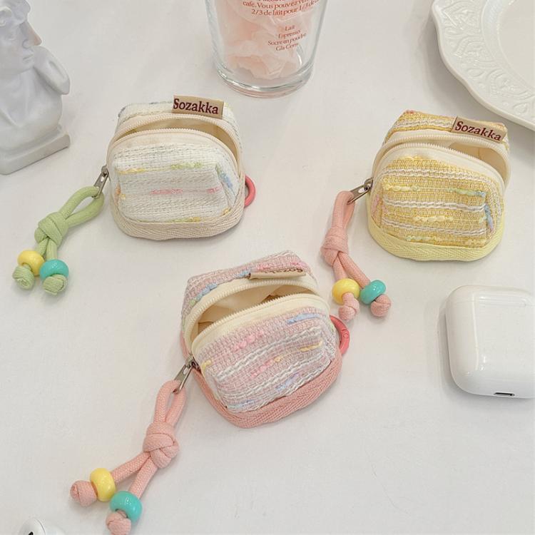 Sozakka Wireless Bluetooth Earphone Protective Case Cute Portable Storage Soft Cloth Case