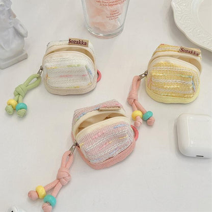Sozakka Wireless Bluetooth Earphone Protective Case Cute Portable Storage Soft Cloth Case