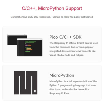 Carte de développement de microcontrôleur Waveshare pour Raspberry Pi Pico / Pico 2 W