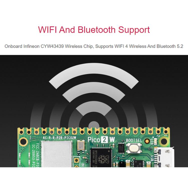 Carte de développement de microcontrôleur Waveshare pour Raspberry Pi Pico / Pico 2 W