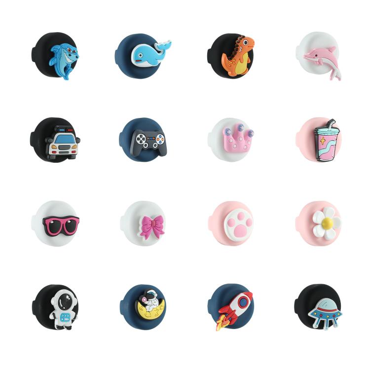 5pcs /Pack For Airtag Children Shoelace Fixed Locator Silicone Protective Cover, Little Dinosaur, Cat Claws, Rockets, Astronauts, Daisy