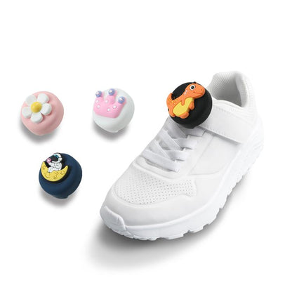 5pcs /Pack For Airtag Children Shoelace Fixed Locator Silicone Protective Cover, Little Dinosaur, Cat Claws, Rockets, Astronauts, Daisy