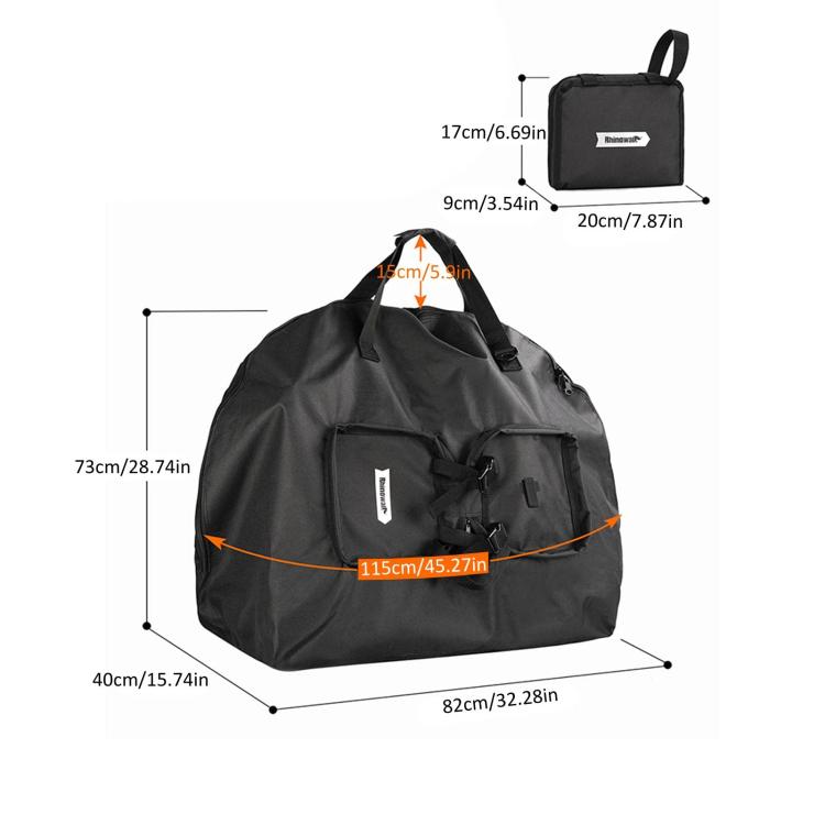 Rhinowalk RF203BK 20-inch Folding Bicycle Waterproof Storage Bag Bicycle Handbag, RF203BK