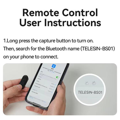 3 In 1 Cell Phone Holder Portable Desktop Fixed Bluetooth Remote Control Shooting Support Bracket, P1-HSS-01 Clip Version