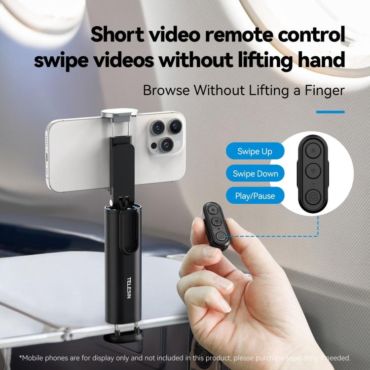 3 In 1 Cell Phone Holder Portable Desktop Fixed Bluetooth Remote Control Shooting Support Bracket, P1-HSS-01 Clip Version