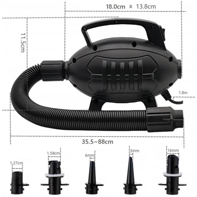 GLD-602 Pompe électrique AC gonflable haute puissance brossée mate 600 W, prise UE, prise US