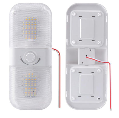 12-24V RV Light 120 LEDs 3-Color Temperature Rotary Button Dimming Roof Light, FC01