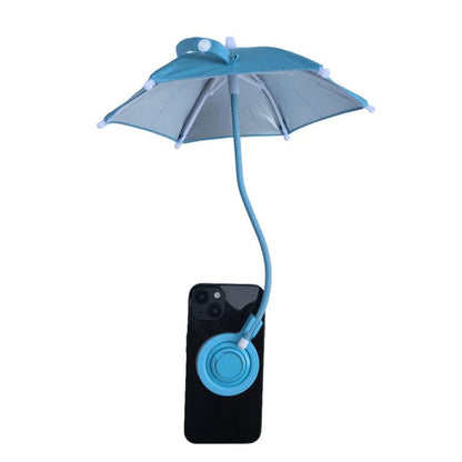 Magnetic Phone Mini Umbrella Waterproof Sunshade With Finger Ring, With Finger Ring(Black), With Finger Ring(Pink), With Finger Ring(Blue)