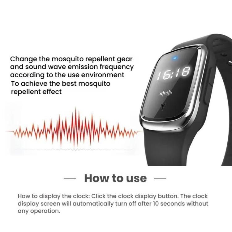 Ultrasonic Mosquito Repellent Watch Outdoor Mosquito Repellent Bracelet