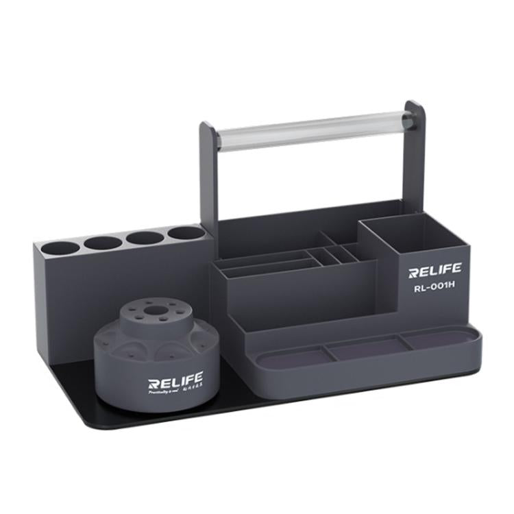 RELIFE RL-001H Organiseur rotatif pour téléphone portable, outil de réparation, pièces détachées, tournevis, support de rangement