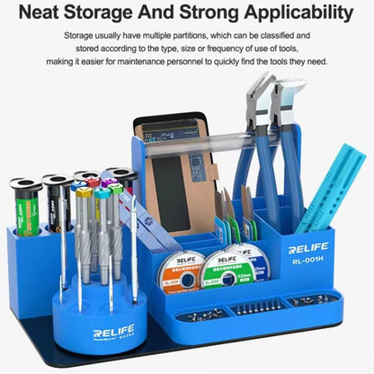 RELIFE RL-001H Organiseur rotatif pour téléphone portable, outil de réparation, pièces détachées, tournevis, support de rangement